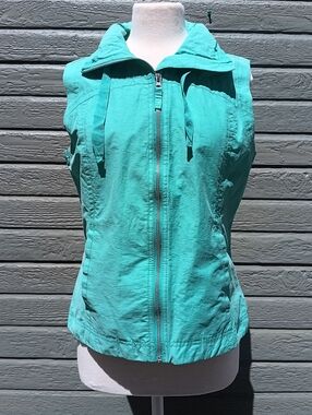 Columbia Sleeveless Zip-Up Hooded Vest - Teal
